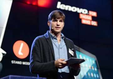 ashton kutcher plays jobs in real life designs tablet