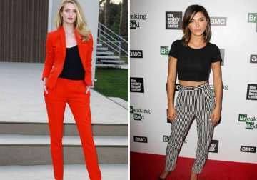 power pantsuits crop tops biggest hollywood fashion trends of 2014
