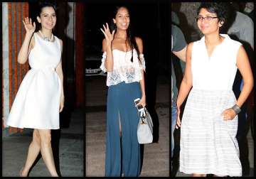 lisa haydon kiran rao sizzle at kangana ranaut s birthday bash see pics