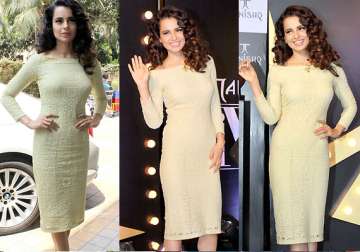 kangana ranaut looks dewy in lace dress at tanishq iva collection launch see pics
