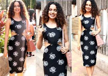 kangana dons deadly beauty persona wears masaba gupta at revolver rani promotion see pics