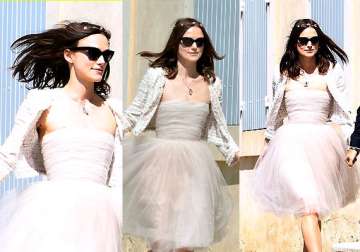keira knightley recycled pre bafta party dress for her wedding see pics