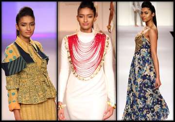 lakme fashion week 2014 designers sengar mrinalini karishma root for textile collection view pics