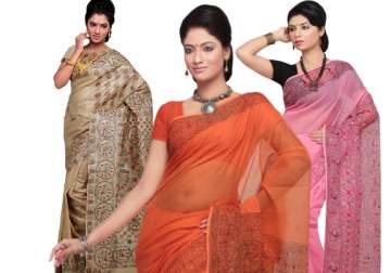 look gorgeous in saris inspired by madhubani paintings