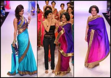 lakme fashion week 2014 mandira bedi s mom turns showstopper for her show see pics