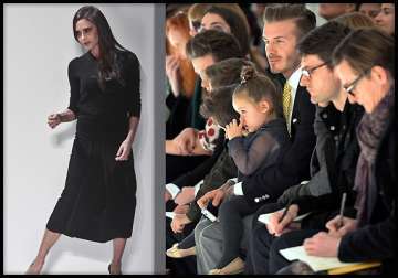 new york fashion week beckham s runway show is a family affair see pics