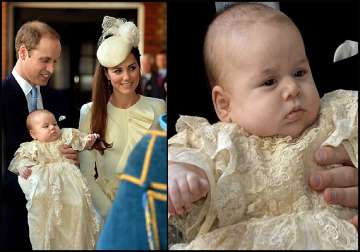 prince george displays perfect royal etiquette at his christening ceremony see pics watch video