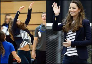 royal tummy is back in shape kate middleton shows off a trim mid riff view pics