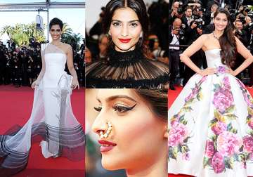 cannes 2014 sonam kapoor s red carpet appearances so far see pics