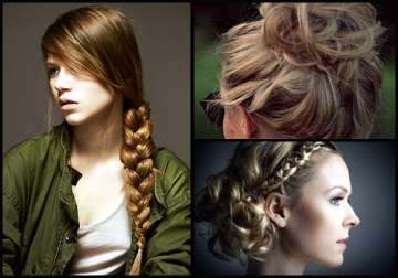 try stylish hairdos during festive time view pics