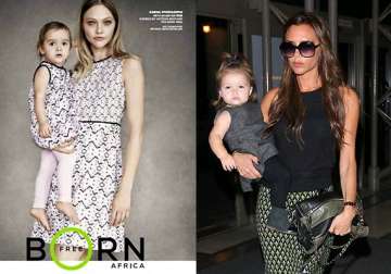 victoria beckham designs mommy and me clothing range for hiv charity see pics