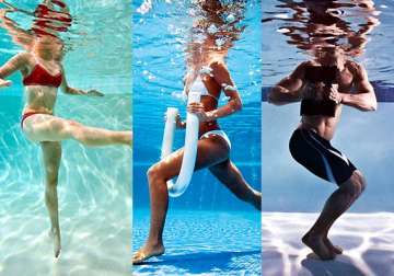 try water exercise to stay fit see pics