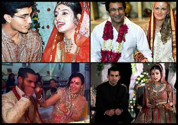 wedding pictures of cricketers see pics