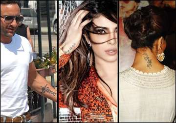 deepika priyanka saif celebs with funky body tattoos see pics