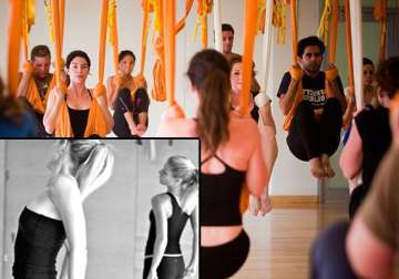 hollywood celebs lap up aerial yoga trend