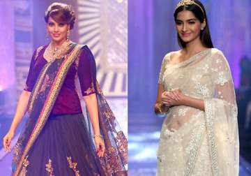 iijw 2014 grand finale sonam kapoor bipasha basu turn angelic brides view pics