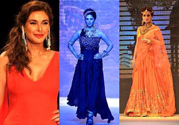 iijw 2014 day 1 sunny leone lisa ray dia mirza spill their grandiose as showstoppers view pics