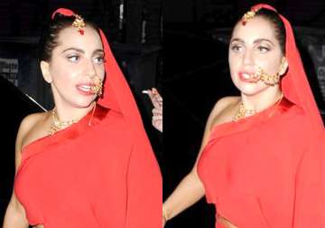 lady gaga goes desi dresses up as indian bride view pics
