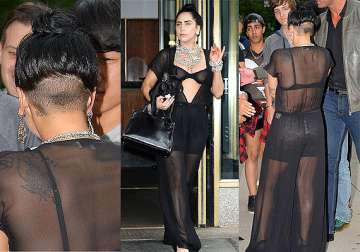 lady gaga goes desi dons shimmering jewellery and see through bra see pics
