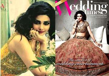 prachi desai sparkles as bride on the cover of wedding times see pics