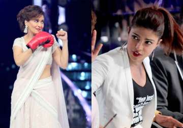 priyanka chopra madhuri look vibrant in white on jhalak sets view pics