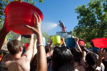 annual water fight festival celebrated in spain
