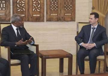 assad backs annan peace plan arabs urge dialogue