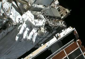 astronauts spacewalk to fix ammonia leak