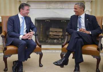 barak obama nato chief discuss ukraine afghanistan