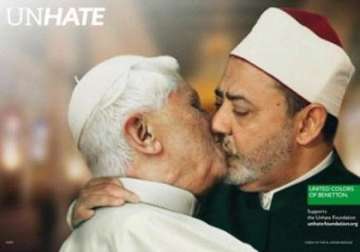 benetton withdraws pope imam kiss ad after protest