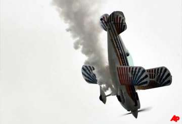 biplane crashes during air show plunges into river