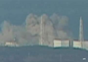 blast near nuclear plant walls fall smoke pours