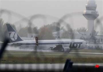 boeing plane lands without wheels in poland none hurt