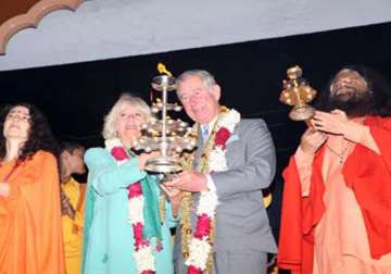 british royal couple begin india visit with ganga aarti