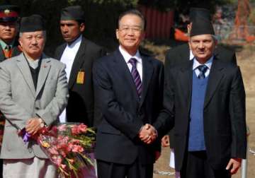 chinese pm wen meets nepalese counterpart bhattarai