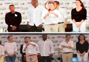 colombian president urinates in his pants on live tv