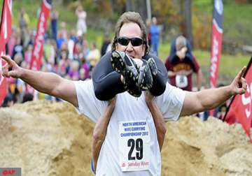 finnish couple win american wife carrying contest