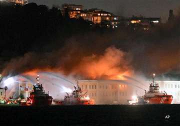 fire in former ottoman mansion