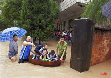 flood paralyzes plant affects 50 000 households in east china