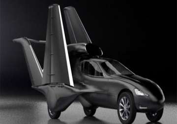 flying car california designers reveal matt black car powered by a jet engine