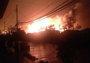 frankenstorm sandy causes over a dozen fires across new york city