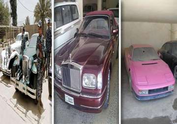 have a look at the luxury cars of saddam hussein s son in pics