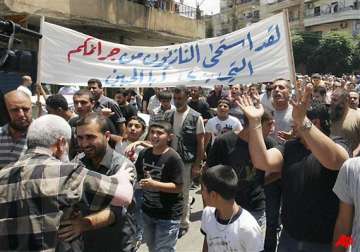 huge protests grip syria 6 killed in clashes