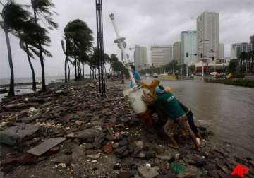 huge floods in manila as typhoon hits philippines