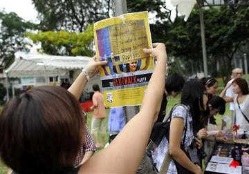 hundreds gather for singapore slutwalk protest
