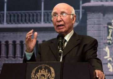 too early to speculate on timing of india visit sartaj aziz