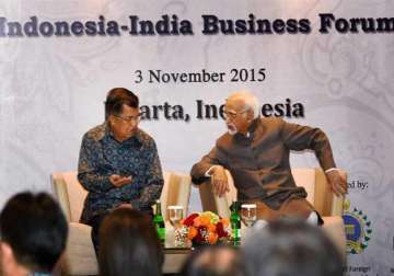 hamid ansari calls for boosting trade investment with indonesia