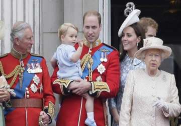 prince george on balcony as queen marks ceremonial birthday