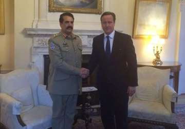 pakistan army chief british pm discuss regional security