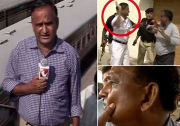 shocking pak reporter chand nawab beaten by police at karachi cantt station watch video
